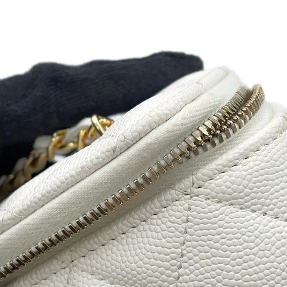 CHANEL Vanity ChainShoulder Bag Calfskin White - Picture 10 of 16
